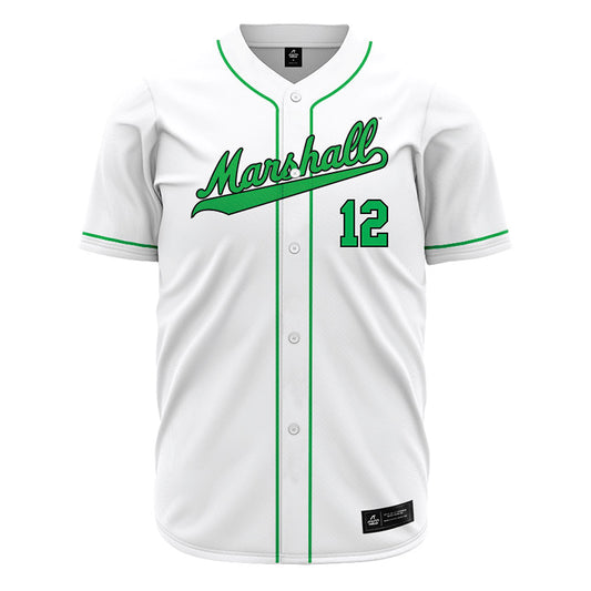 Marshall - NCAA Baseball : Angel Santiago - White Jersey