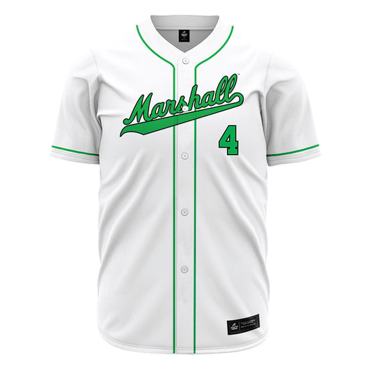 Marshall - NCAA Baseball : Franklin Halter - White Jersey-0