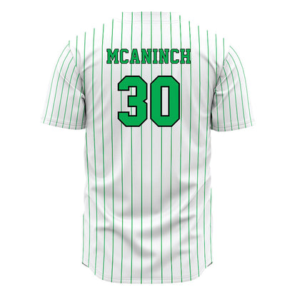 Marshall - NCAA Baseball : AJ McAninch - White Pinstripe Jersey