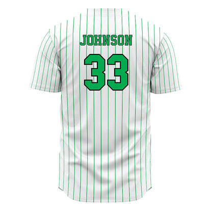 Marshall - NCAA Baseball : Rivers Johnson - White Pinstripe Jersey