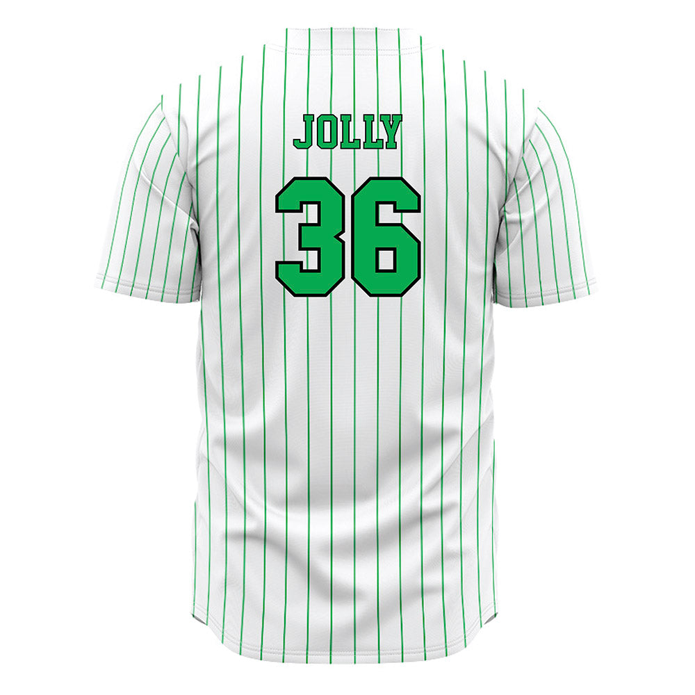 Marshall - NCAA Baseball : Grant Jolly - White Pinstripe Jersey-1