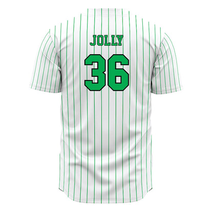 Marshall - NCAA Baseball : Grant Jolly - White Pinstripe Jersey-1