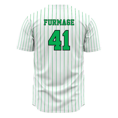 Marshall - NCAA Baseball : Caleb Furmage - White Pinstripe Jersey