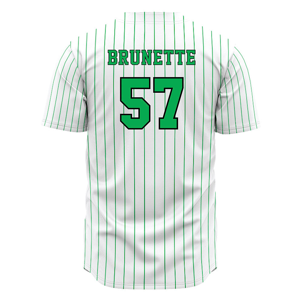 Marshall - NCAA Baseball : Brandon Brunette - White Pinstripe Jersey-1