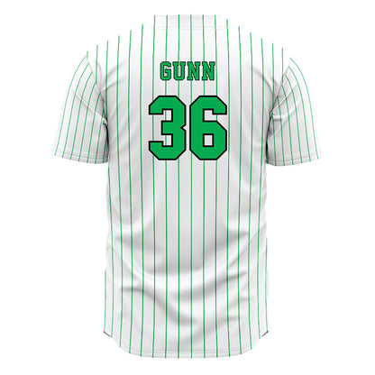 Marshall - NCAA Baseball : Davis Gunn - White Pinstripe Jersey