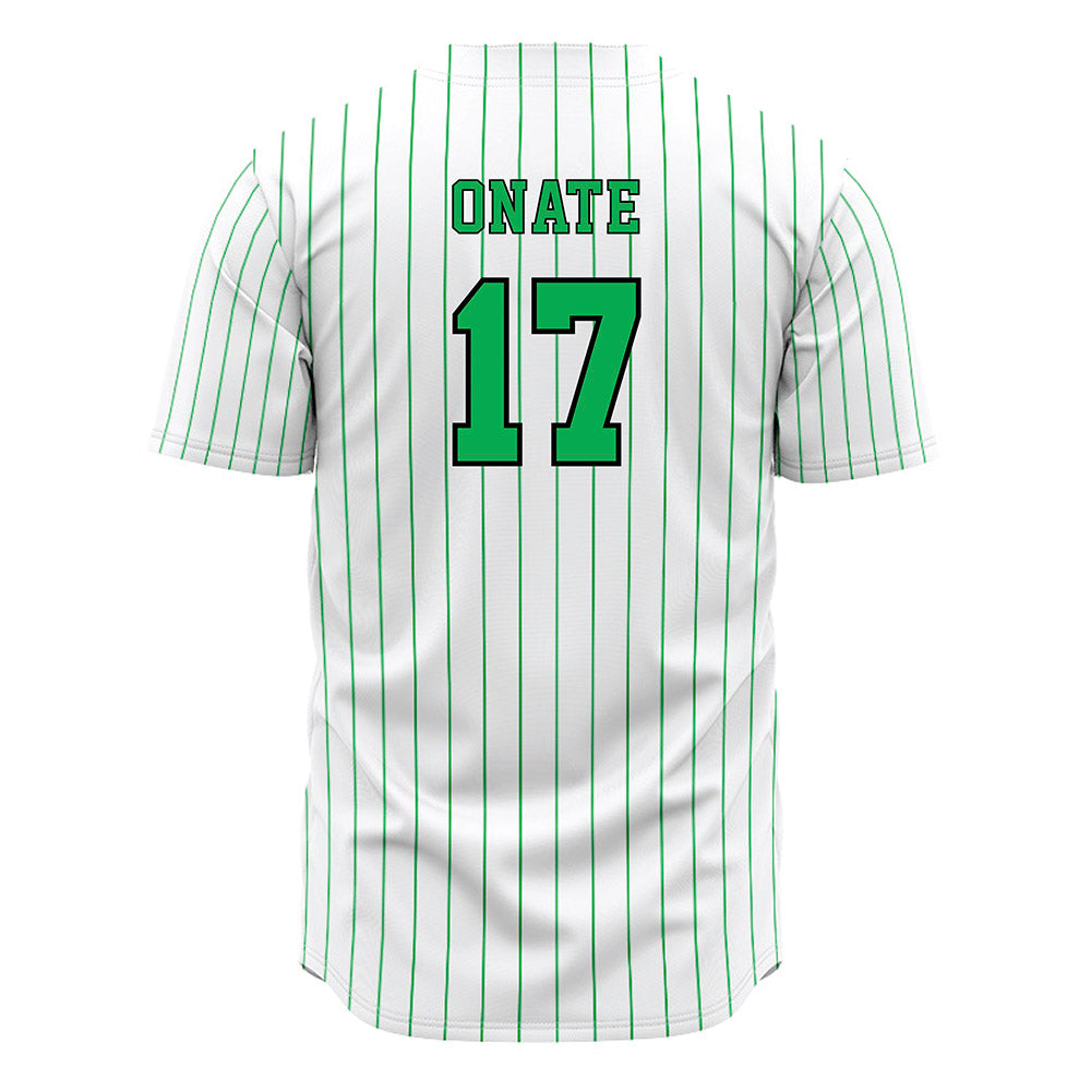 Marshall - NCAA Baseball : Mason Onate - White Pinstripe Jersey-1