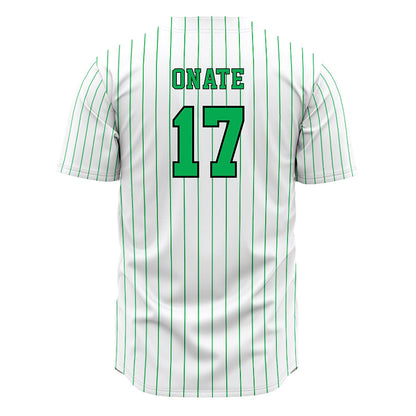 Marshall - NCAA Baseball : Mason Onate - White Pinstripe Jersey-1