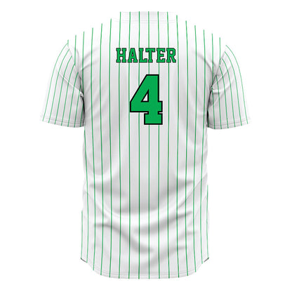 Marshall - NCAA Baseball : Franklin Halter - White Pinstripe Jersey-1