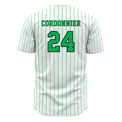 Marshall - NCAA Baseball : Braylon Cordonnier - White Pinstripe Jersey-1