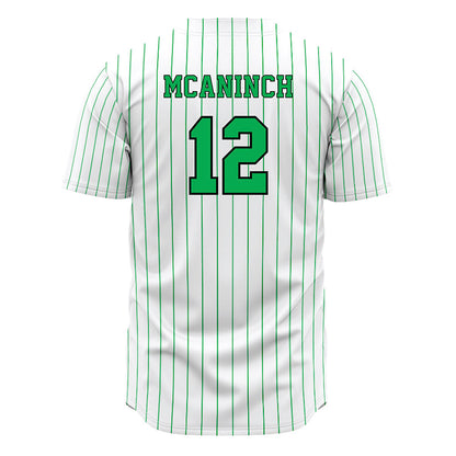 Marshall - NCAA Baseball : AJ McAninch - White Pinstripe Jersey-1