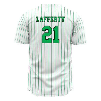  - NCAA Baseball : Will Lafferty - White Pinstripe Jersey-1