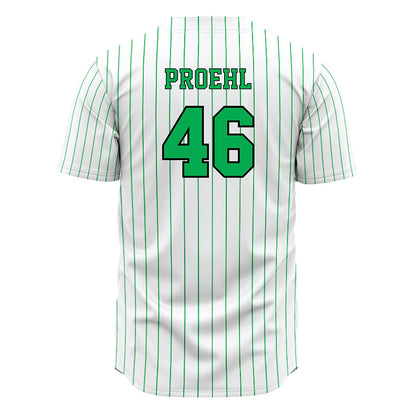 Marshall - NCAA Baseball : Luke Proehl - White Pinstripe Jersey-1