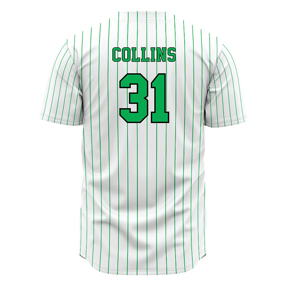 Marshall - NCAA Baseball : Kenyon Collins - White Pinstripe Jersey-1