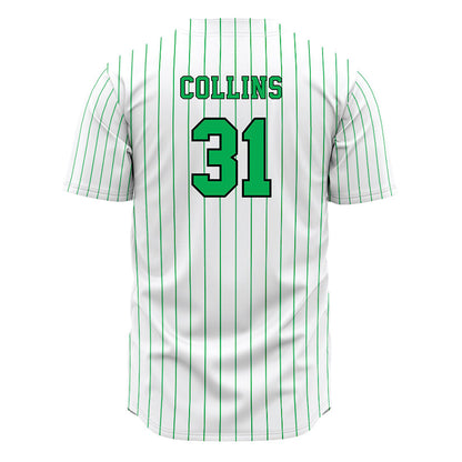 Marshall - NCAA Baseball : Kenyon Collins - White Pinstripe Jersey-1