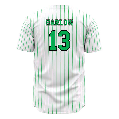 Marshall - NCAA Baseball : Andrew Harlow - White Pinstripe Jersey-1