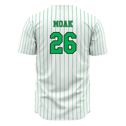 Marshall - NCAA Baseball : Clint Moak - White Pinstripe Jersey