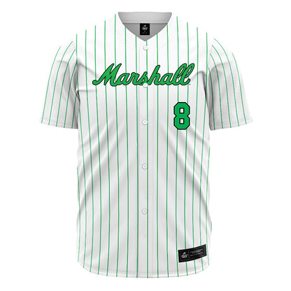 Marshall - NCAA Baseball : Bryce Blevins - White Pinstripe Jersey-0