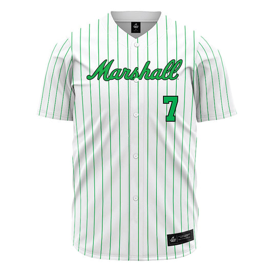 Marshall - NCAA Baseball : Jackson Golden - White Pinstripe Jersey