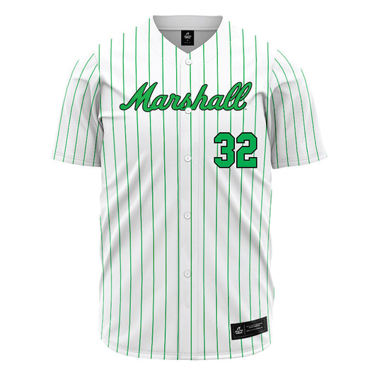 Marshall - NCAA Baseball : Peyton Jackson - White Pinstripe Jersey-0