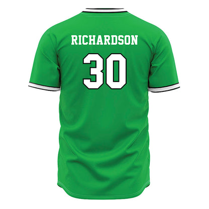 Marshall - NCAA Baseball : Hunter Richardson - Green Jersey-1