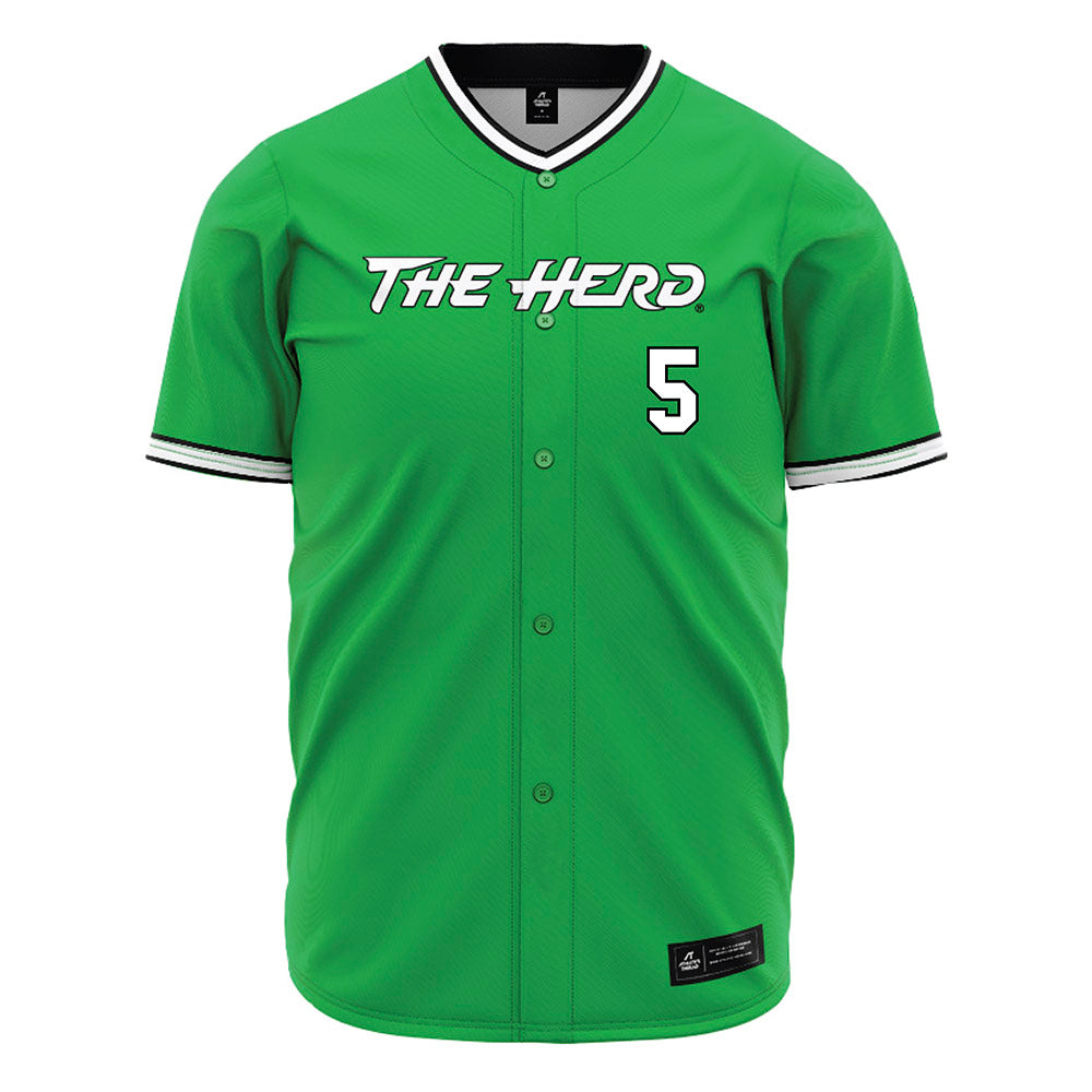 Marshall - NCAA Baseball : Blaine Albright - Green Jersey-0