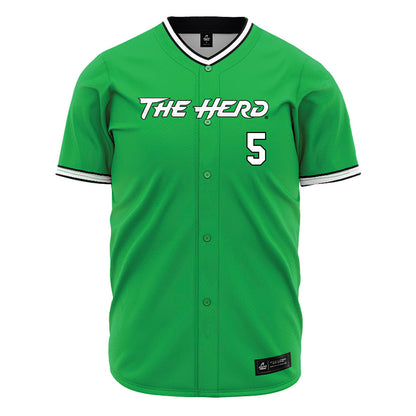 Marshall - NCAA Baseball : Blaine Albright - Green Jersey-0