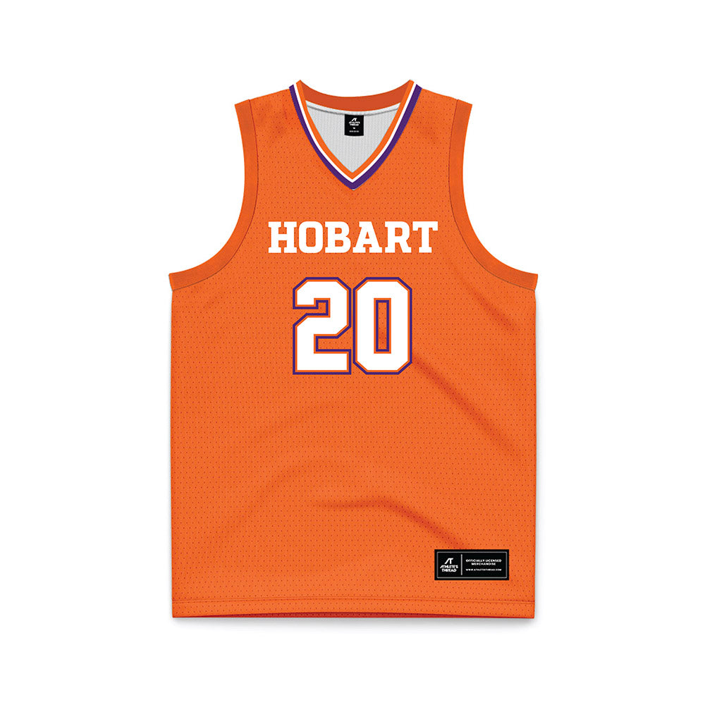 HWS - NCAA Men's Basketball : Niko Lutz - Orange Basketball Jersey-0