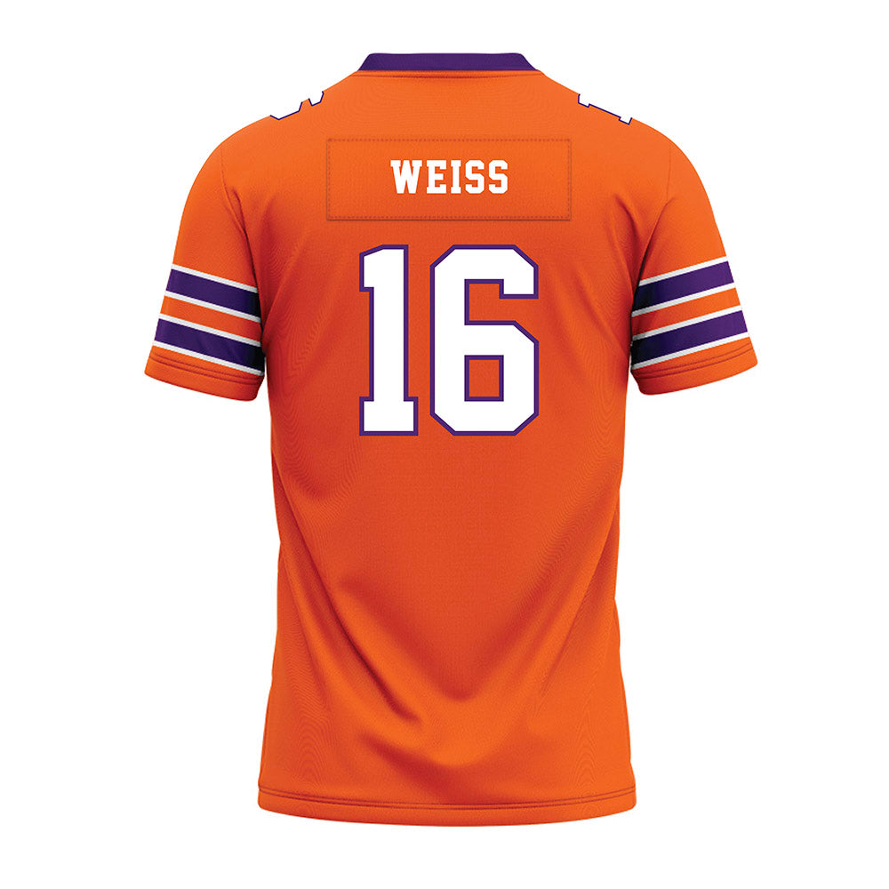 HWS - NCAA Football : Jeremy Weiss - Orange Premium Football Jersey-1