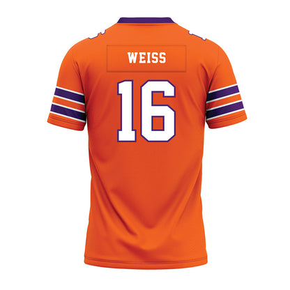 HWS - NCAA Football : Jeremy Weiss - Orange Premium Football Jersey-1