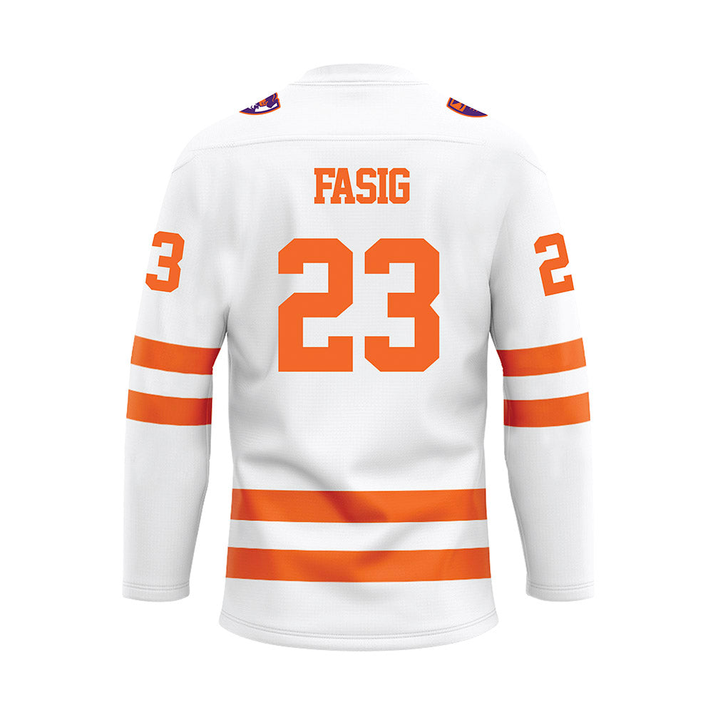 HWS - NCAA Men's Ice Hockey : Tristan Fasig - White Hockey Jersey-1