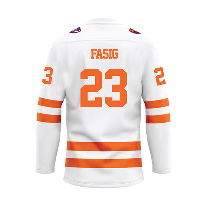 HWS - NCAA Men's Ice Hockey : Tristan Fasig - White Hockey Jersey-1