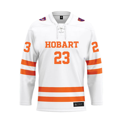HWS - NCAA Men's Ice Hockey : Tristan Fasig - White Hockey Jersey-0