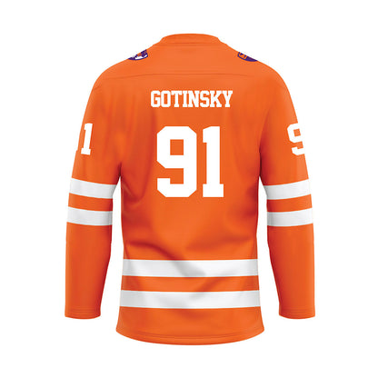 HWS - NCAA Men's Ice Hockey : Logan Gotinsky - Orange Hockey Jersey