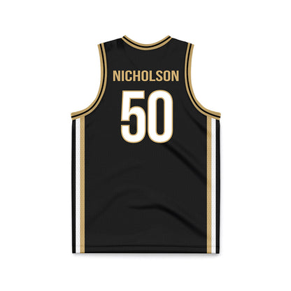 Vanderbilt - NCAA Men's Basketball : Mason Nicholson - Black Basketball Jersey-1