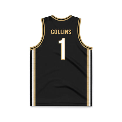 Vanderbilt - NCAA Men's Basketball : Frankie Collins - Black Basketball Jersey-1