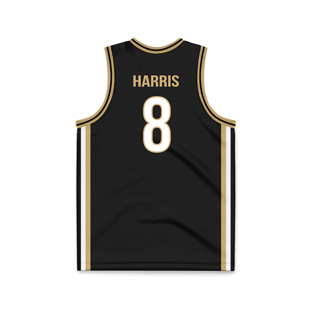 Vanderbilt - NCAA Men's Basketball : Tyler Harris - Black Basketball Jersey-1