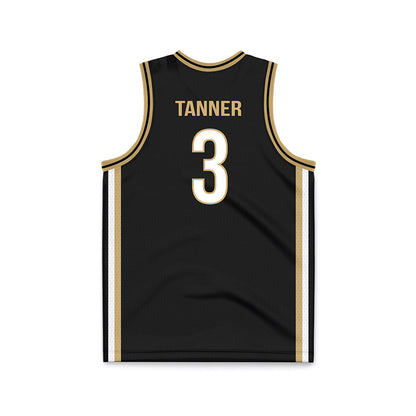 Vanderbilt - NCAA Men's Basketball : Tyler Tanner - Black Basketball Jersey-1