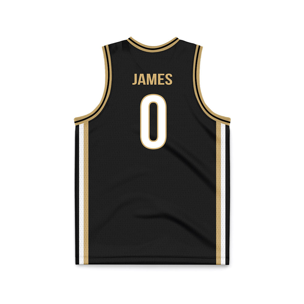 Vanderbilt - NCAA Men's Basketball : Michael James - Black Basketball Jersey-1