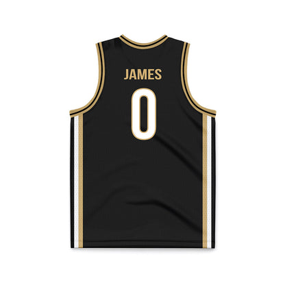 Vanderbilt - NCAA Men's Basketball : Michael James - Black Basketball Jersey-1
