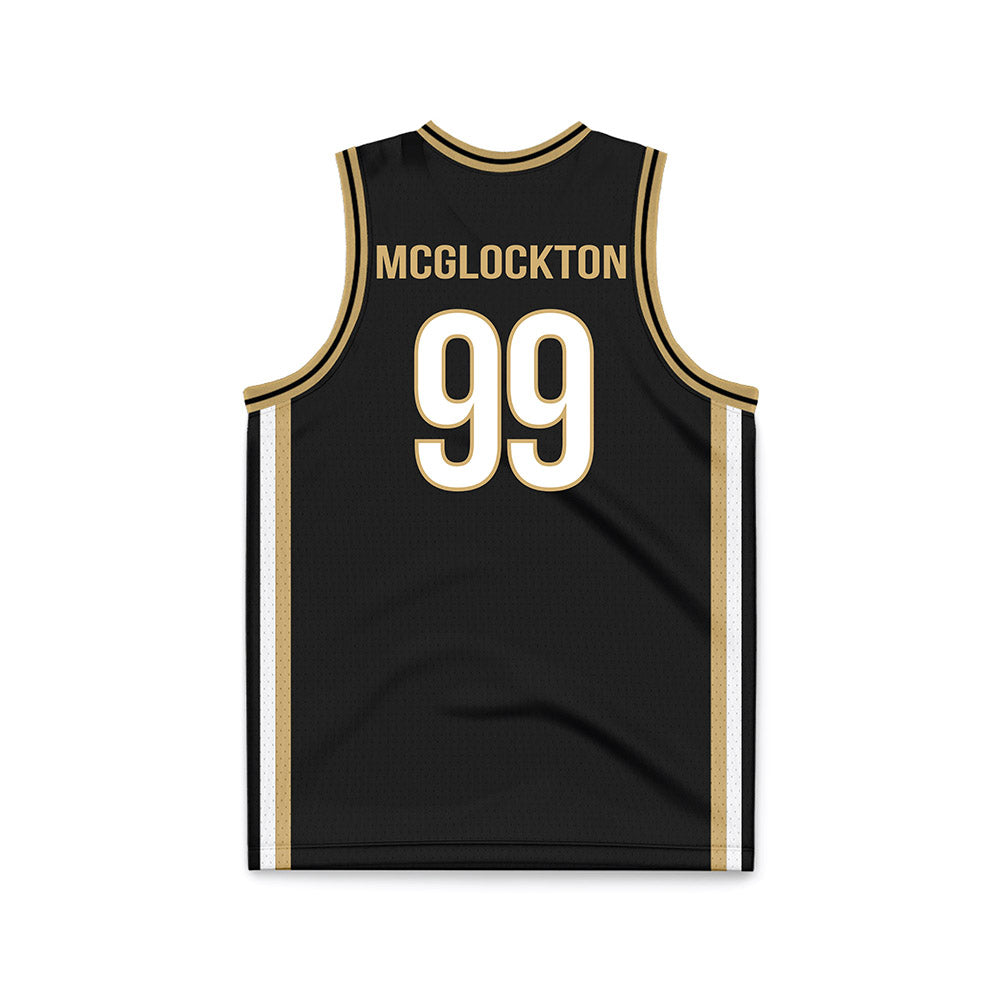 Vanderbilt - NCAA Men's Basketball : Devin Mcglockton - Black Basketball Jersey-1