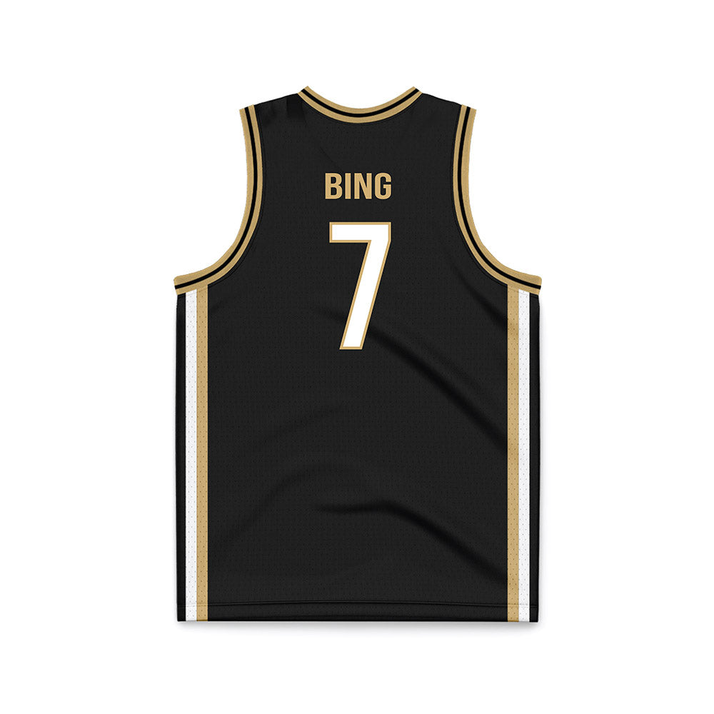 Vanderbilt - NCAA Men's Basketball : Chandler Bing - Black Basketball Jersey-1