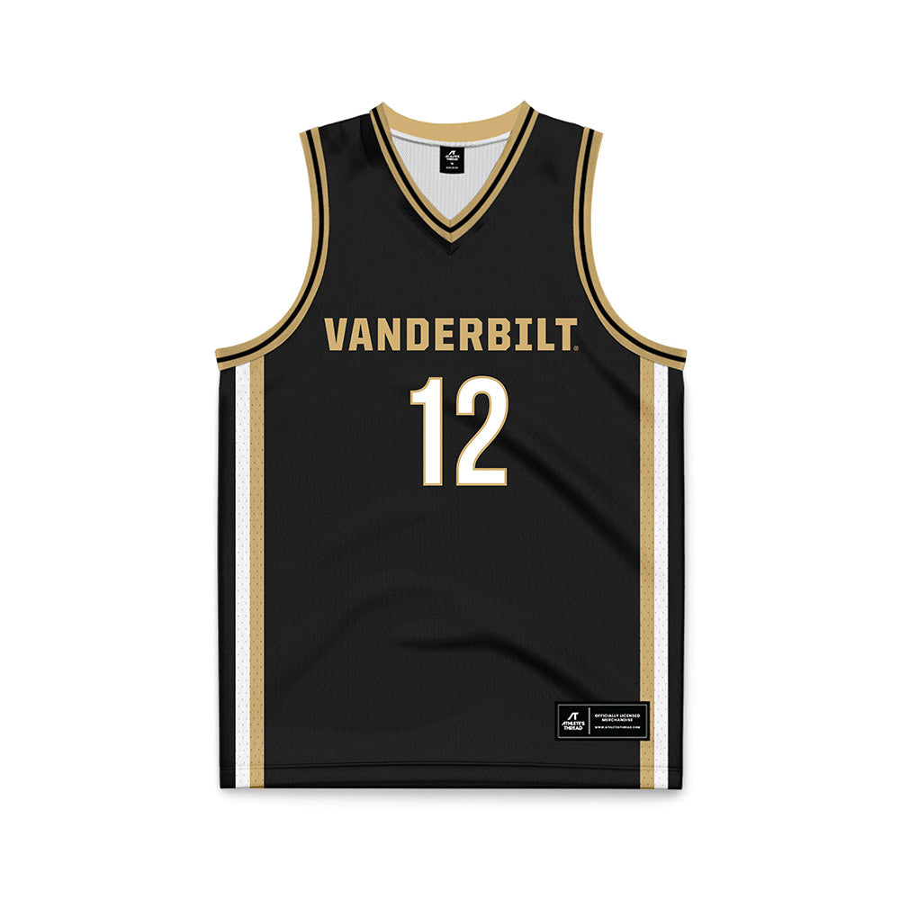 Vanderbilt - NCAA Men's Basketball : Jaylon Dean-Vines - Black Basketball Jersey-0
