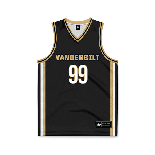 Vanderbilt - NCAA Men's Basketball : Devin Mcglockton - Black Basketball Jersey-0