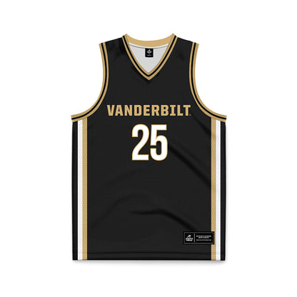 Vanderbilt - NCAA Men's Basketball : Miles Keeffe - Black Basketball Jersey-0
