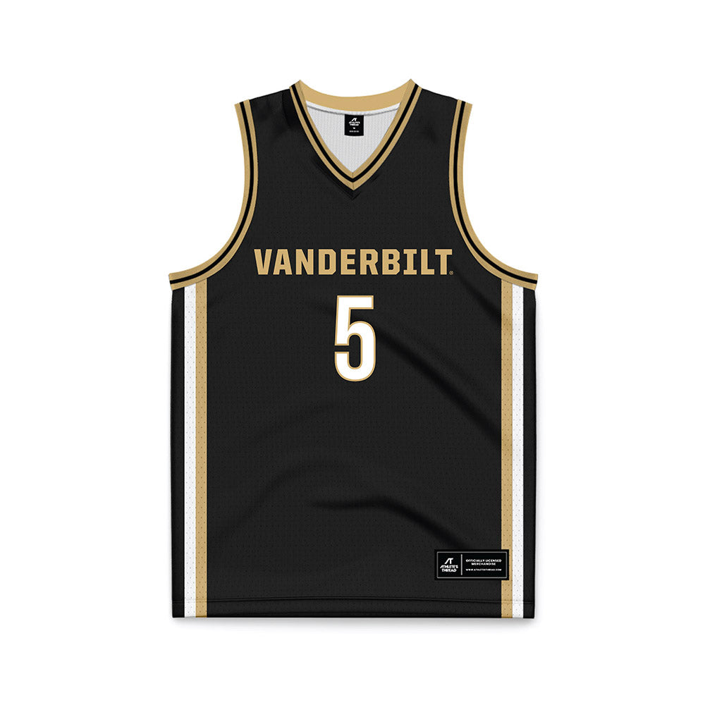 Vanderbilt - NCAA Men's Basketball : Tyler Nickel - Black Basketball Jersey-0