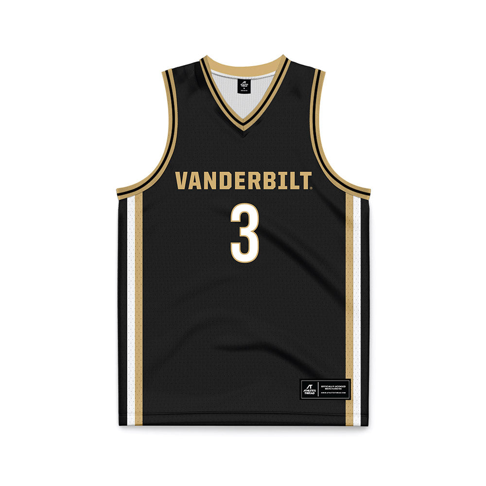 Vanderbilt - NCAA Men's Basketball : Tyler Tanner - Black Basketball Jersey-0
