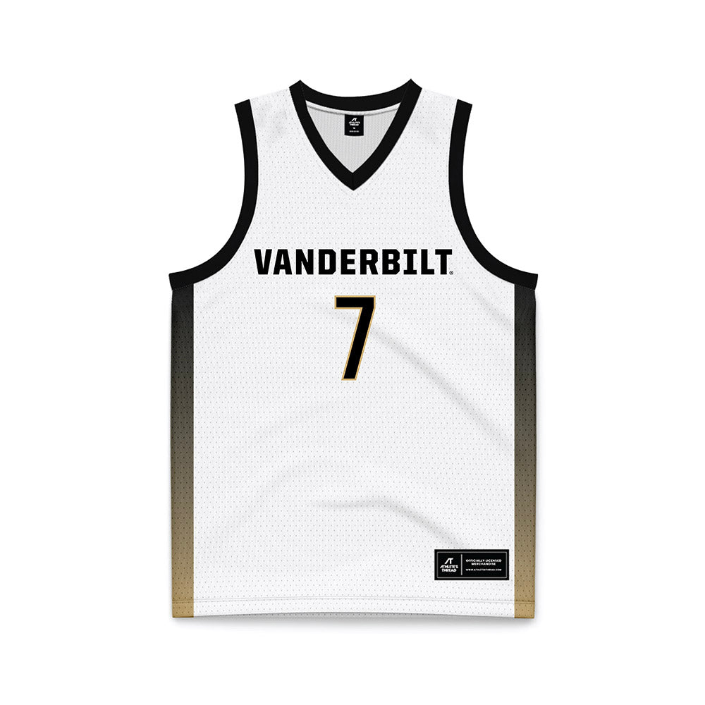 Vanderbilt - NCAA Men's Basketball : Chandler Bing - White Basketball Jersey-0