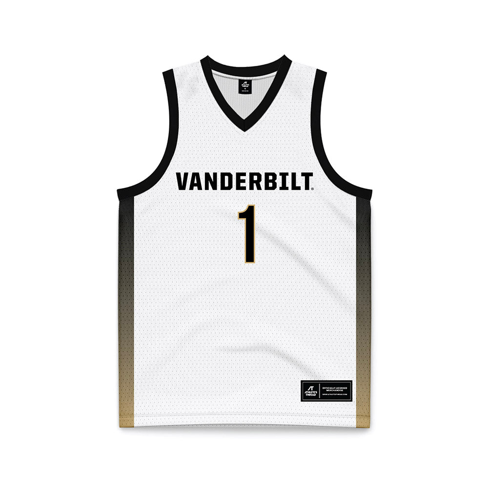 Vanderbilt - NCAA Men's Basketball : Frankie Collins - White Basketball Jersey-0