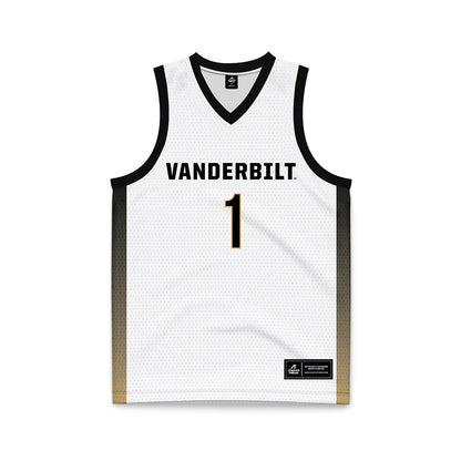Vanderbilt - NCAA Men's Basketball : Frankie Collins - White Basketball Jersey-0