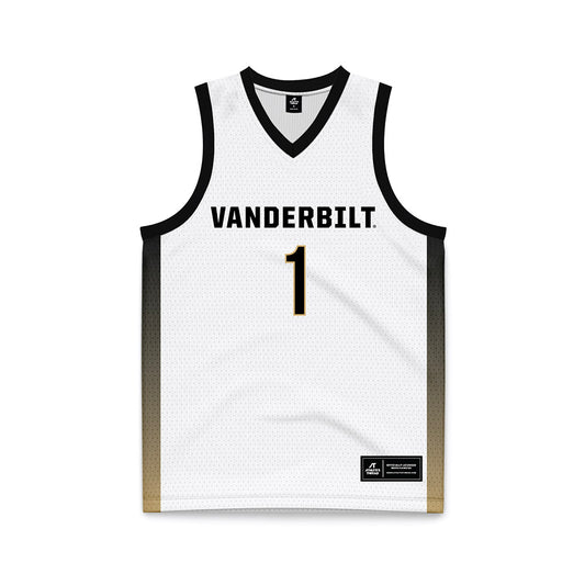 Vanderbilt - NCAA Men's Basketball : Frankie Collins - White Basketball Jersey-0
